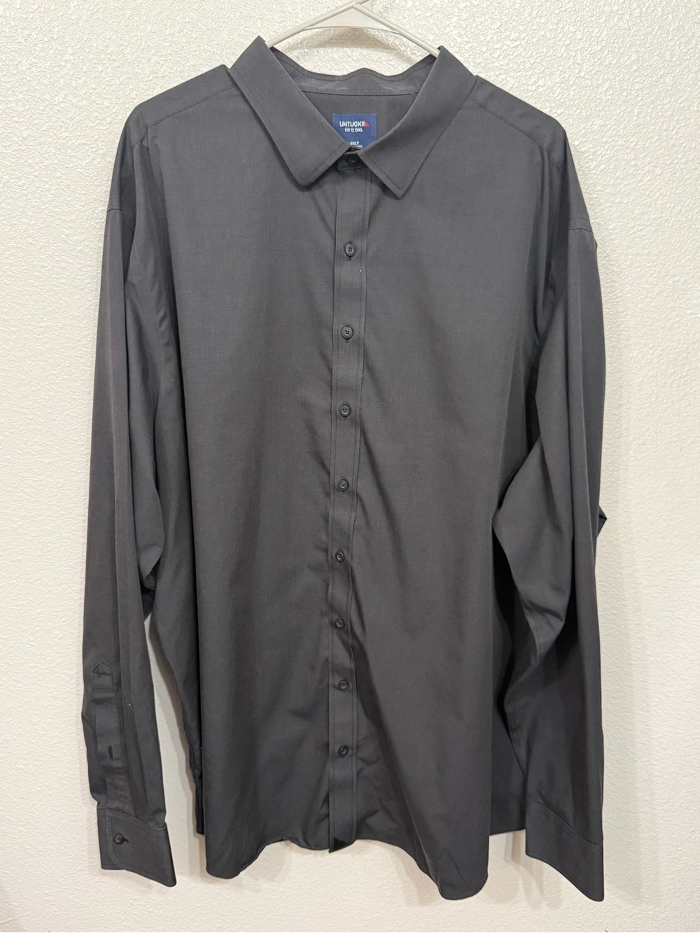 UNTUCKit Fit By DXL Black Stone Wrinkle Free Shirt 3XLT L1 Big & Tall